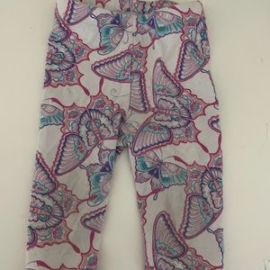 Used Kid’s pant , white and purple color, size 18-24 , girls